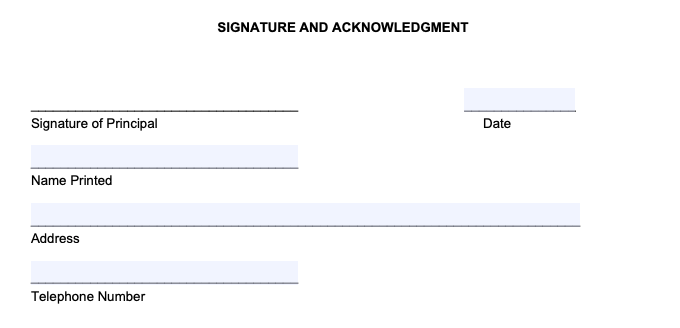 Filling Out a Power of Attorney Form Step 4: Sign the Paperwork